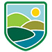 Green Foothills logo, a circular emblem of rolling green hills under a yellow sun