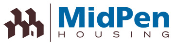 MidPen Housing logo, a navy house icon beside the organization's name in blue and grey lettering